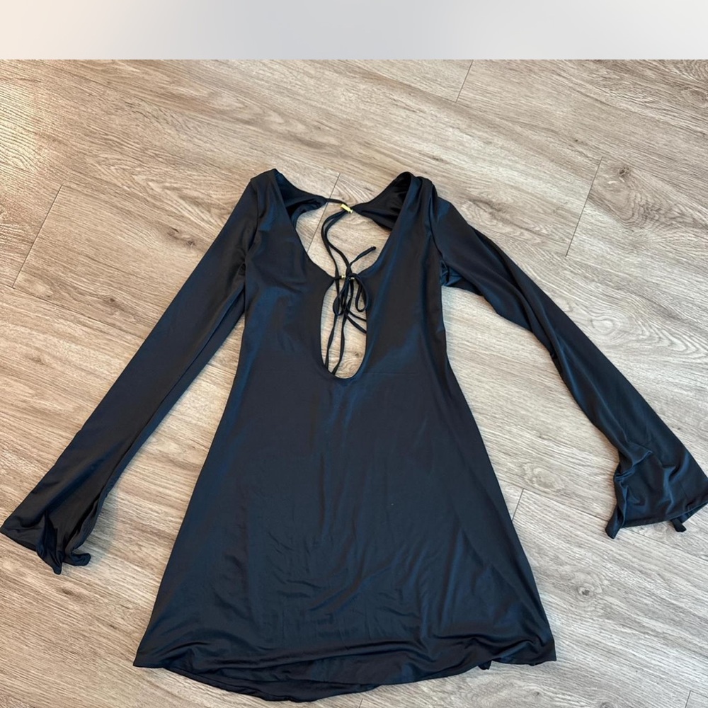 Oh Polly Black Tie-Back Dress